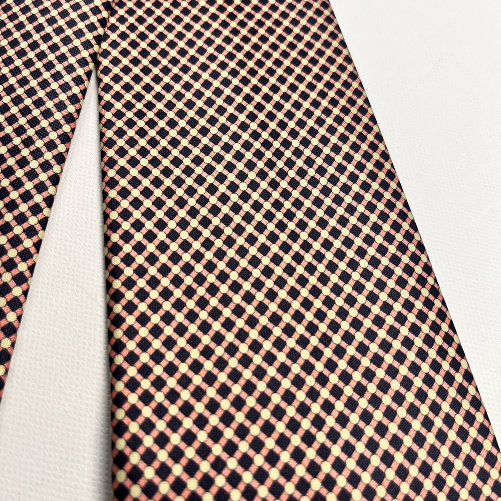Tie- Handmade 100% Silk Black, Pink & Cream, Academia, Quiet Luxury